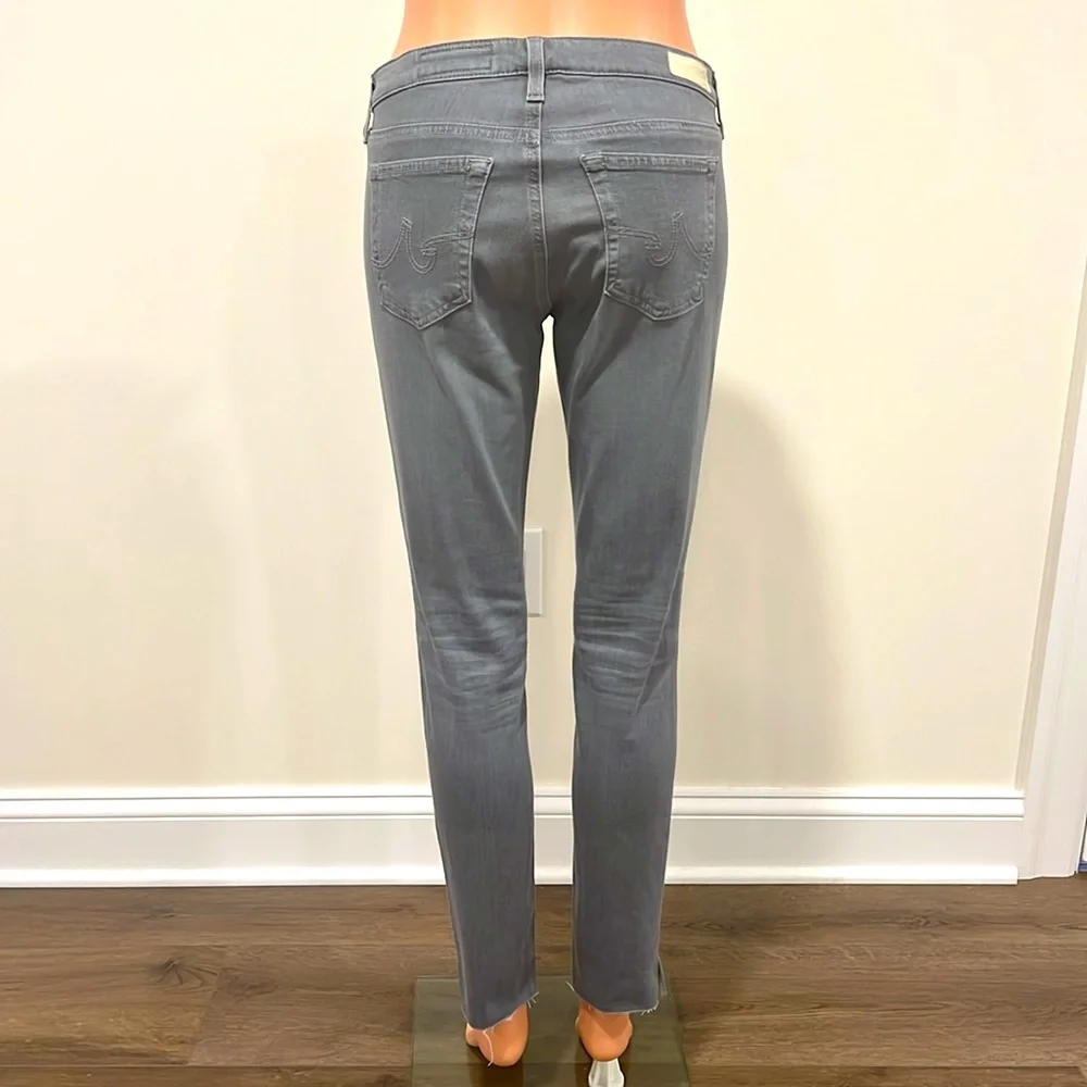 AG Adriano Goldschmied Light Gray The Legging Ankle Super Skinny Jeans Size 28